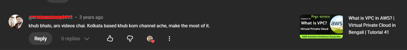Viewer feedback on Linux networking tutorial by Mangaldeep Dey